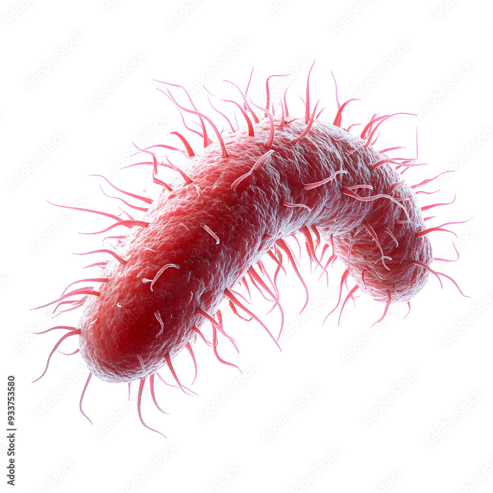 Vivid Microscopic View of Dangerous Salmonella Bacteria on Plain Background Vivid Microscopic View of Dangerous Salmonella Bacteria on Plain Background