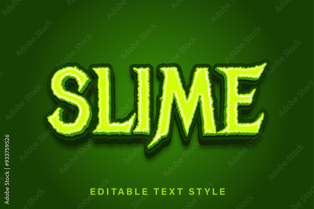 Slime 3d text style effect template Slime 3d text style effect template