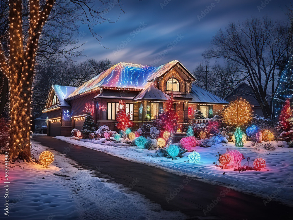 Obraz premium Christmas Lights, Bright color