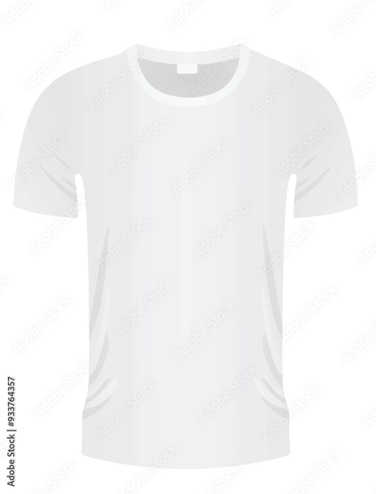 White o neck t shirt. vector illustration White o neck t shirt. vector illustration