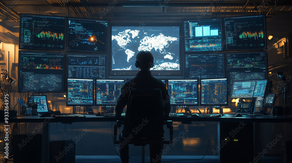 Hacker at Work. Hacker at Work.
