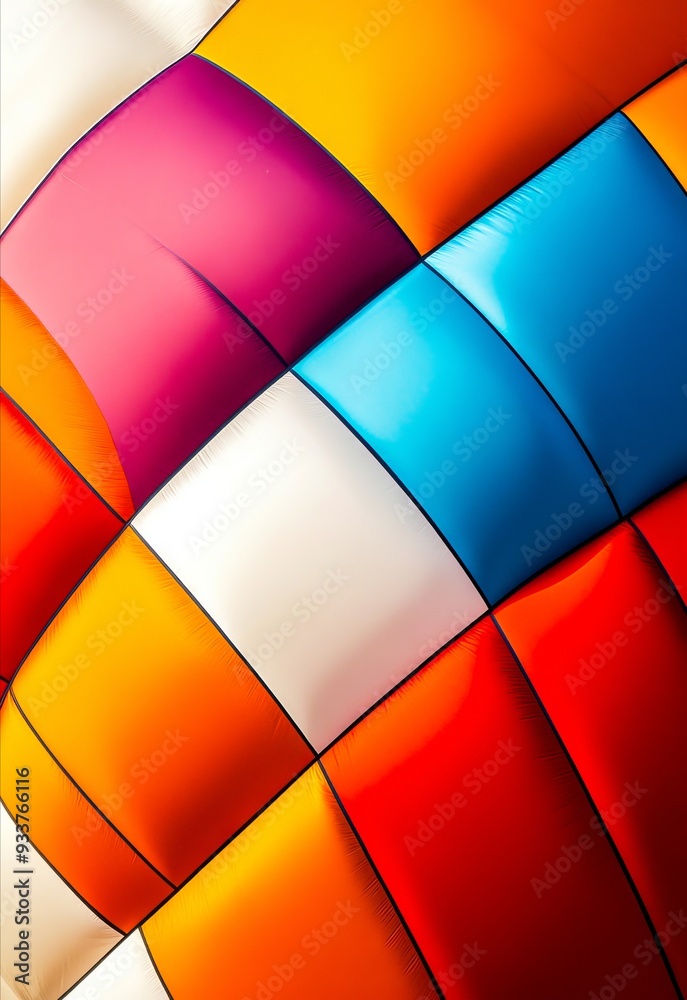 A close up of a colorful hot air balloon A close up of a colorful hot air balloon