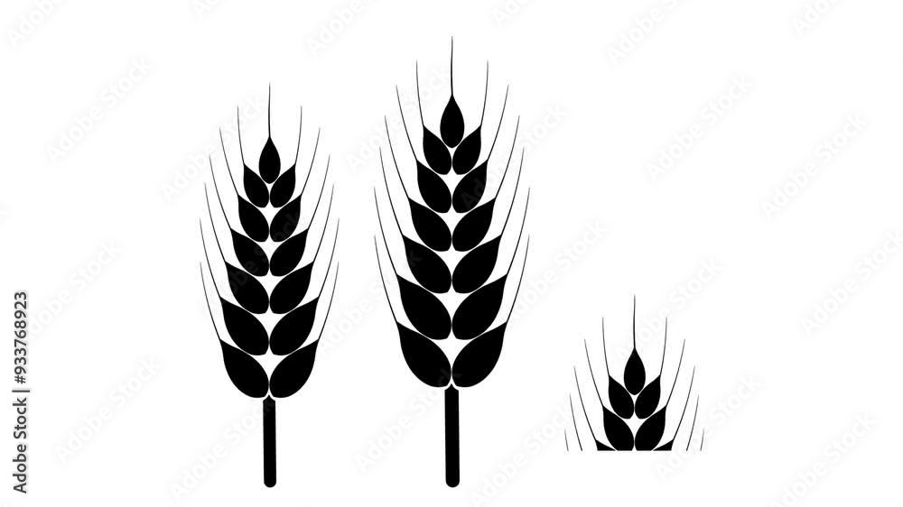 Animated wheat ears. The animation is isolated on a transparent background with an alpha channel. Animated wheat ears. The animation is isolated on a transparent background with an alpha channel.