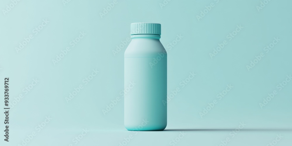 Modern 3D Protein Shake Bottle Icon for Post-Workout Nutrition Concept Modern 3D Protein Shake Bottle Icon for Post-Workout Nutrition Concept