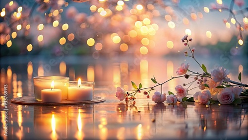 Softly lit gradient background with warm, pastel hues and a gentle, ethereal glow, evoking a sense of serenity and peaceful contemplation.