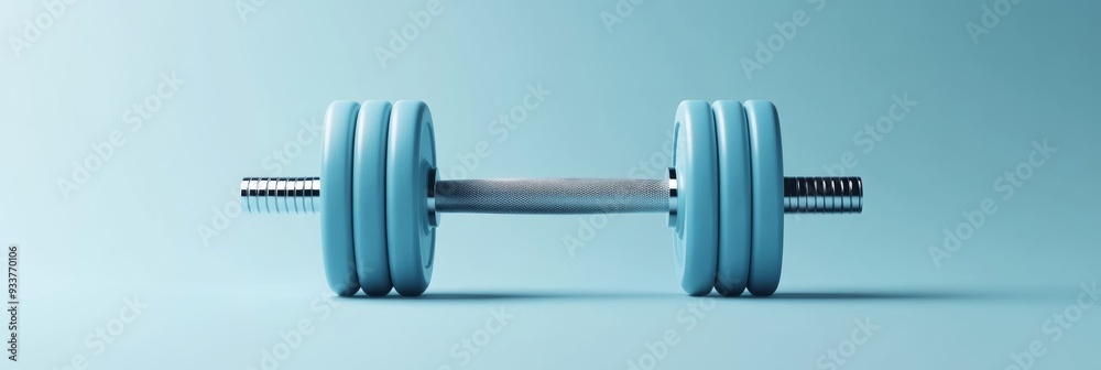 Strong and Modern 3D Weights Icon for Fitness Concept Strong and Modern 3D Weights Icon for Fitness Concept
