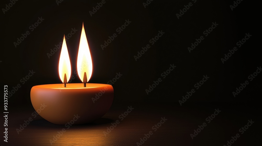 A serene image of two candle flames flickering softly in a dark setting, creating a warm and inviting atmosphere. A serene image of two candle flames flickering softly in a dark setting, creating a warm and inviting atmosphere.