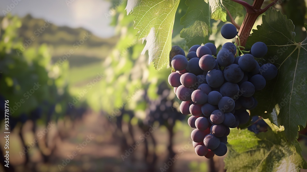 Fototapeta premium Managing a Vineyard: From Planting to Harvesting Grapes