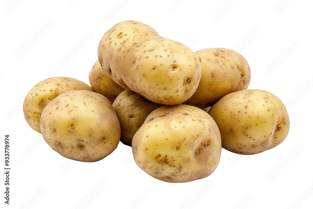 A pile of fresh, unpeeled potatoes on a transparent background. Perfect for use in cooking, agriculture, or nutrition-related projects. A pile of fresh, unpeeled potatoes on a transparent background. Perfect for use in cooking, agriculture, or nutrition-related projects.