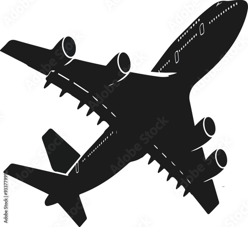 silhouette biman vector