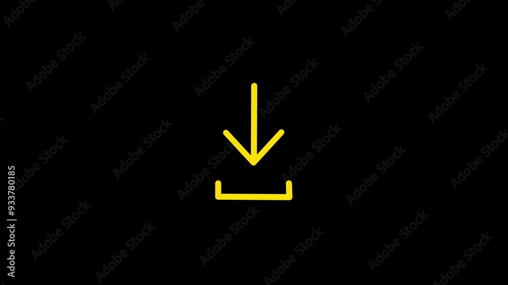 Download icon animation. flat download sign down arrow moving animation ...