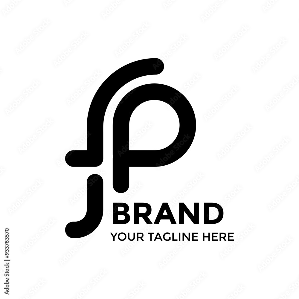 Initial letter F and P logo design vector illustration template Initial letter F and P logo design vector illustration template