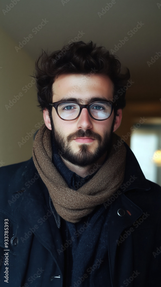 Fototapeta premium man, emotion, melancholy, handsome, portrait, close-up, dramatic lighting, black and white, monochrome, low key, shadows, contrasting, expressive, intense, powerful