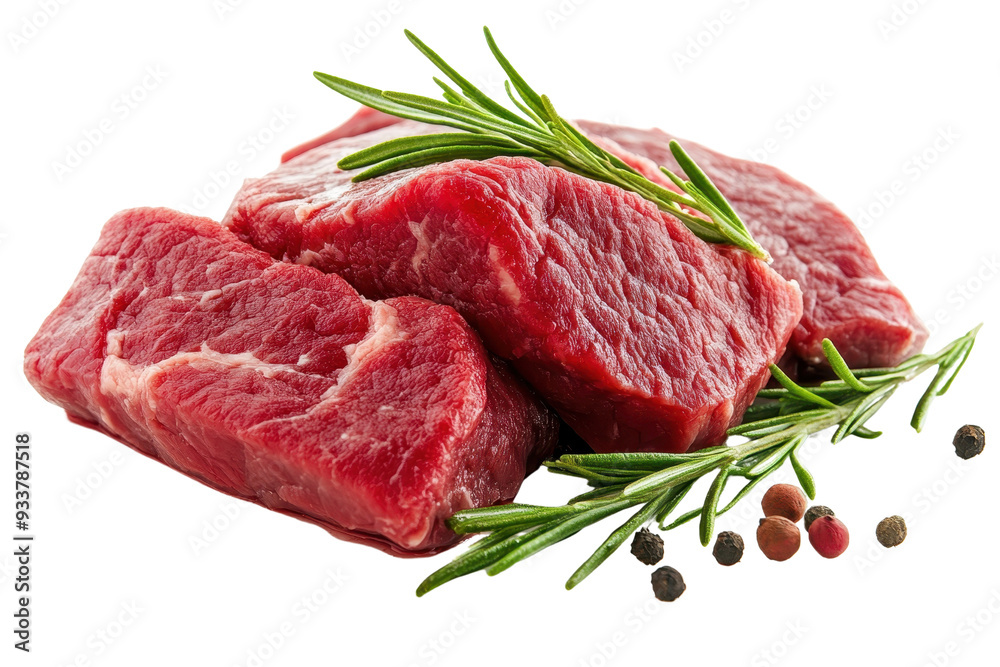 Fresh raw beef steaks with rosemary and peppercorns, ready for cooking. Perfect image for culinary and food industry purposes. Fresh raw beef steaks with rosemary and peppercorns, ready for cooking. Perfect image for culinary and food industry purposes.