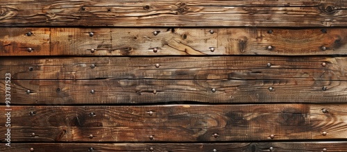 Wallpaper Mural Vintage wooden wall serving as a backdrop, featuring prominent nails, with copy space image. Torontodigital.ca