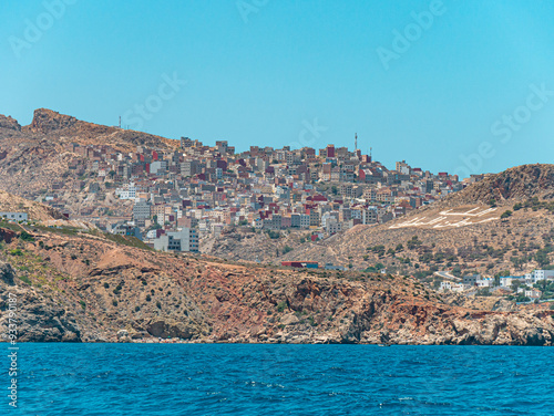 Al-Hoceima seen from the sea on a sunny afternoon