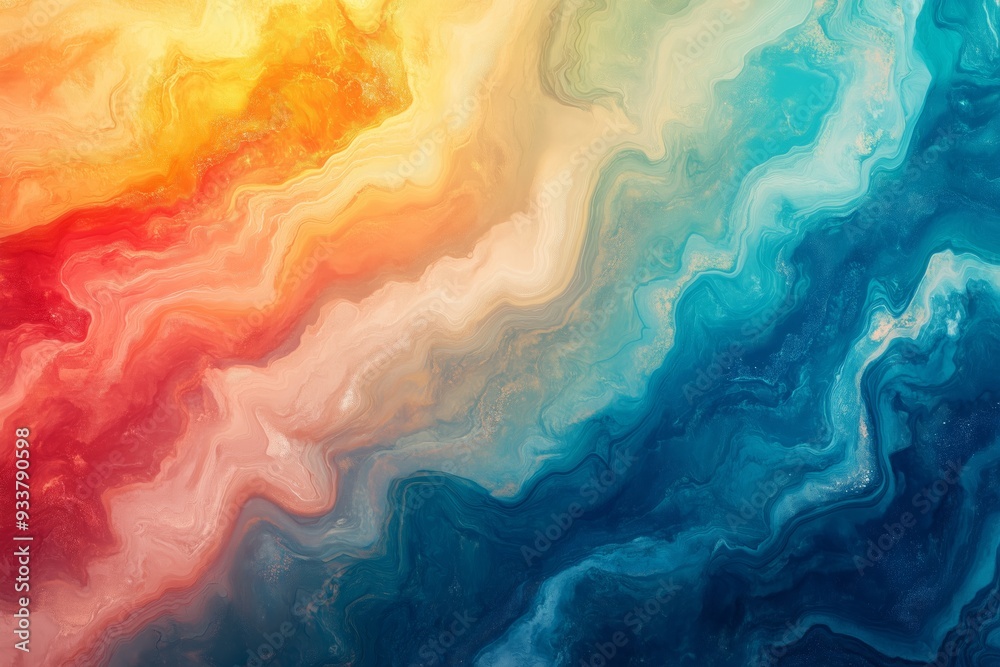 Vibrant abstract fluid art with rich swirls of red, blue, and yellow blending seamlessly, perfect for modern artistic designs. Vibrant abstract fluid art with rich swirls of red, blue, and yellow blending seamlessly, perfect for modern artistic designs.