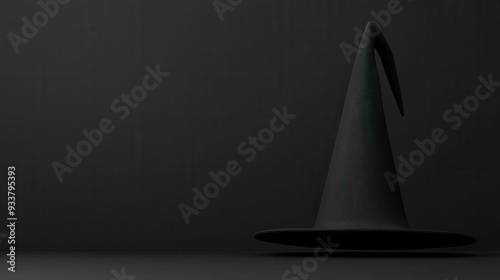 Wallpaper Mural Witch hat, pattern, black background, 80k, 3D illustration Torontodigital.ca