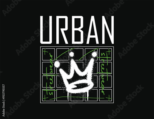 urban streetwear design in graffiti style for t shirt, hoodie, poster and more. suitable for screen printing