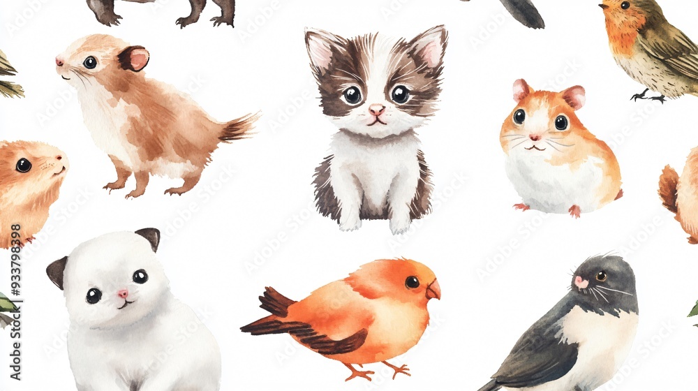 collection of animals isolated on white collection of animals isolated on white