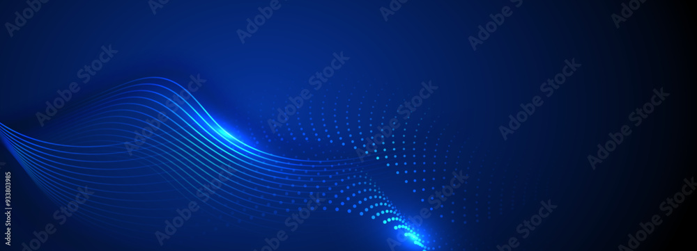 Abstract blue technology background with flowing lines. Dynamic waves. Vector illustration. Abstract blue technology background with flowing lines. Dynamic waves. Vector illustration.