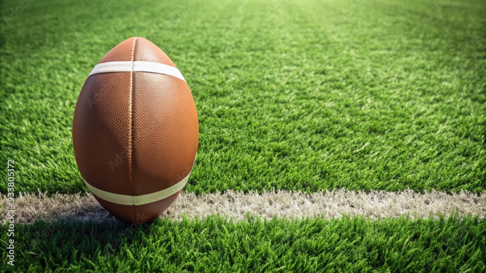 Rugby ball on green grass field, rugby, ball, sports, game, oval, leather, kicking, passing, try, scoring, competition Rugby ball on green grass field, rugby, ball, sports, game, oval, leather, kicking, passing, try, scoring, competition