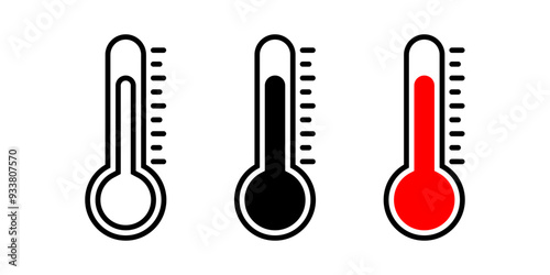 Thermometer icon set. temperature thermometer Symbol. Temperature sign. for mobile concept and web design. vector illustration on white background