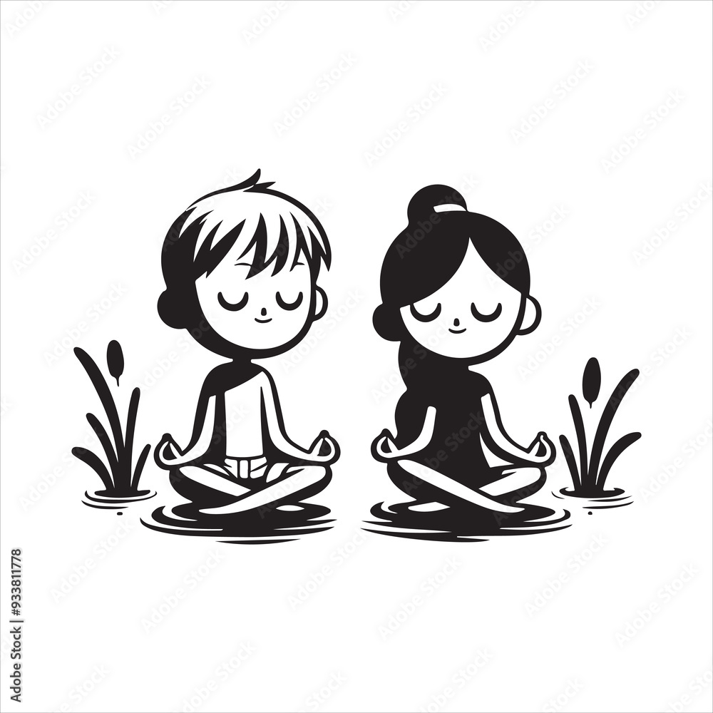 Yoga meditation vector icon Yoga meditation vector icon