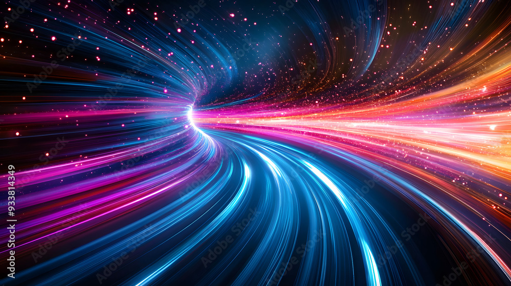 Abstract light streaks in motion for backgrounds in digital art and technology Abstract light streaks in motion for backgrounds in digital art and technology
