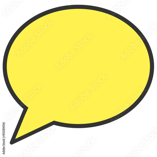 yellow chat bubble cartoon illustration