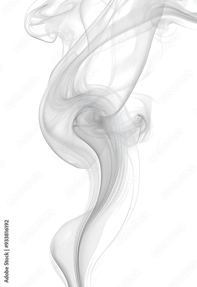 Realistic white smoke texture on Transparent background