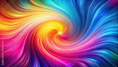 Wallpaper Mural Vibrant abstract gradient background featuring a mesmerizing swirl of bright pink, blue, and yellow hues, perfect for adding a pop of colour to designs. Torontodigital.ca