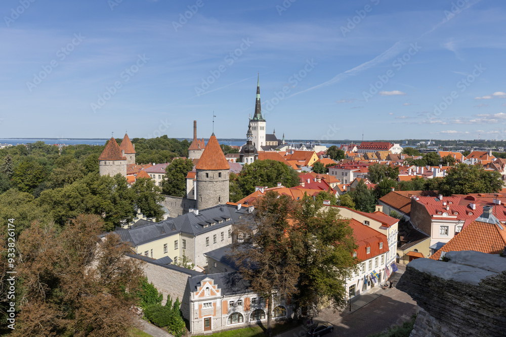 Old town panoramic view, Tallinn, Estonia, Europe. Old town panoramic view, Tallinn, Estonia, Europe.