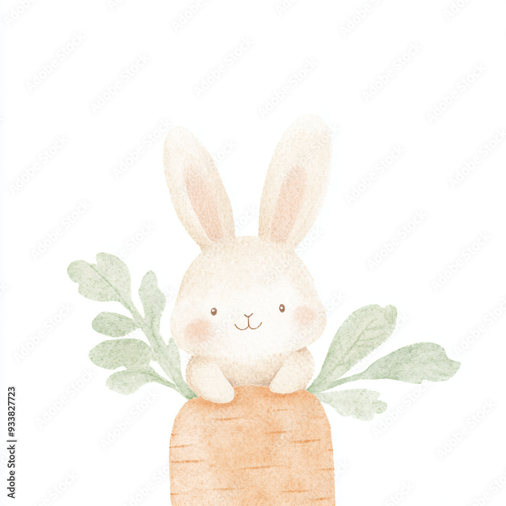 Obraz premium Bunny on Carrot.