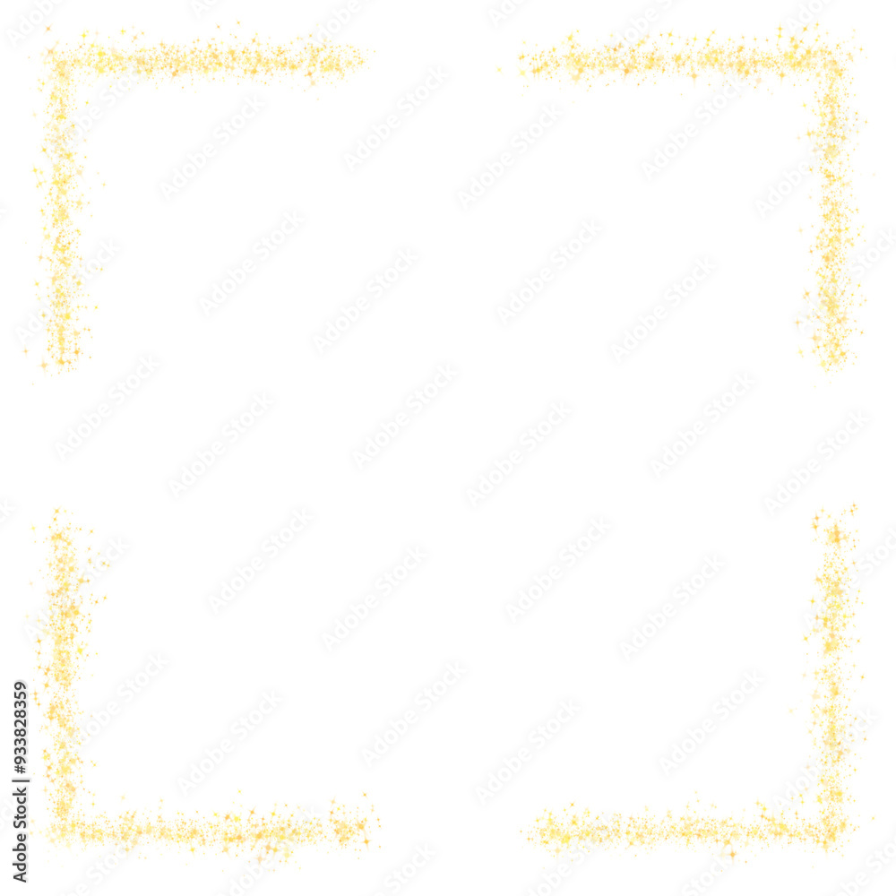 Rectangle sparkle golden frame for card, banner, video, presentation, invitation, 1x1 scale ratio Rectangle sparkle golden frame for card, banner, video, presentation, invitation, 1x1 scale ratio