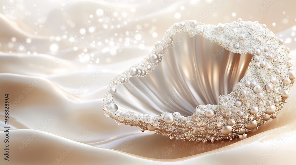 Pearls on a Silky Shell Pearls on a Silky Shell