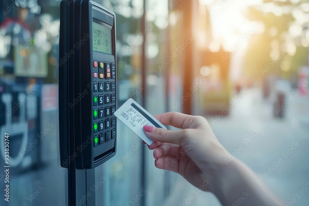 A fingerprint and key card must be scanned to enter the security system A fingerprint and key card must be scanned to enter the security system