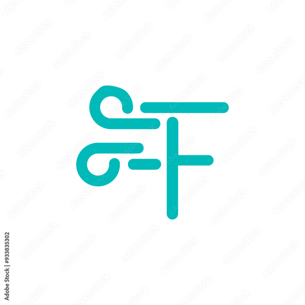 a combination of logos and vectors of wind, with initials, letters, numbers, or alphabets for business and others