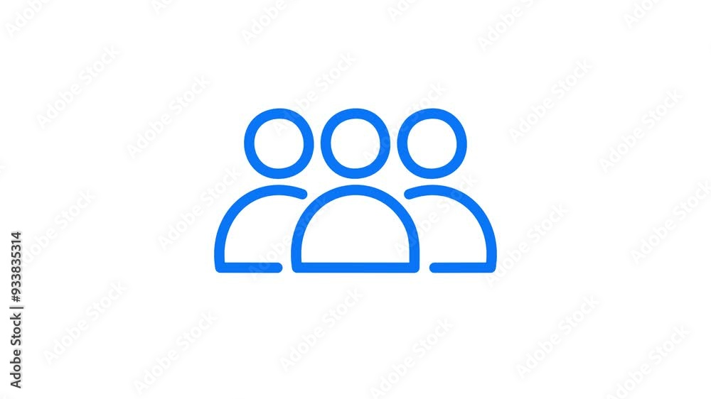 Animated of group people icon. Team Work Icons concept.