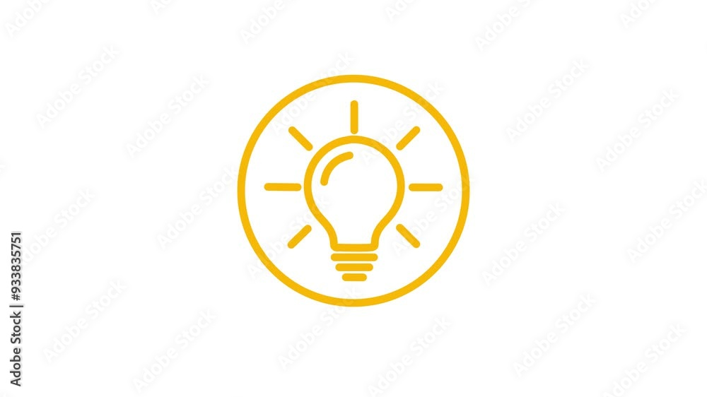 Light bulb icon animation. Creative Thinking line Icon . Innovation, creative, technology concept. Bulb light idea concept. Light bulb icon animation. Creative Thinking line Icon . Innovation, creative, technology concept. Bulb light idea concept.
