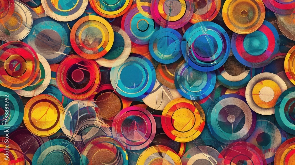 Vibrant Circular Abstract Pattern Colorful