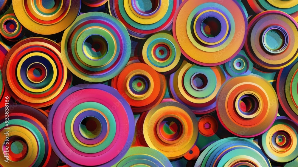 Vibrant Circular Abstract Pattern Colorful Vibrant Circular Abstract Pattern Colorful
