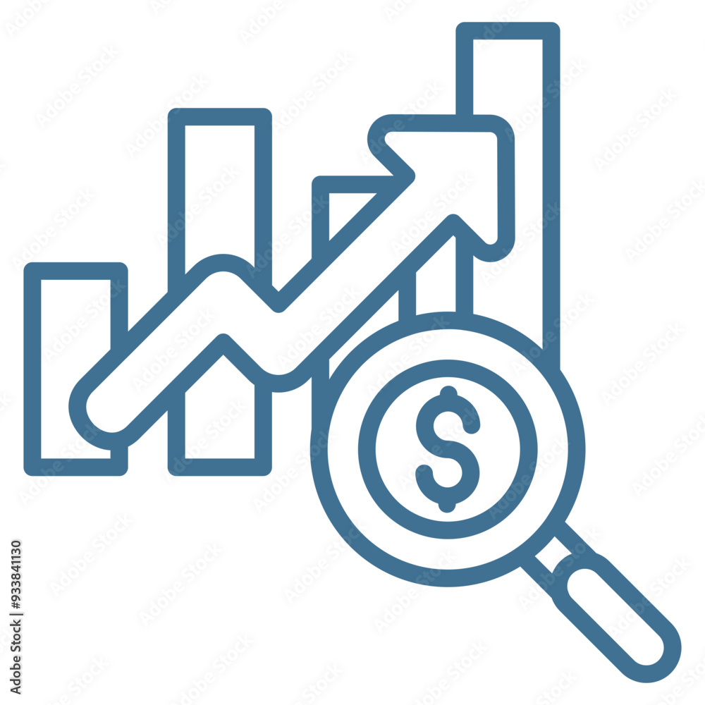 Equity Research Icon Element For Design Equity Research Icon Element For Design