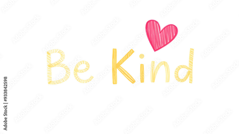 “Be Kind” text in a warm, friendly font with soft, hand-drawn hearts. Generative AI “Be Kind” text in a warm, friendly font with soft, hand-drawn hearts. Generative AI