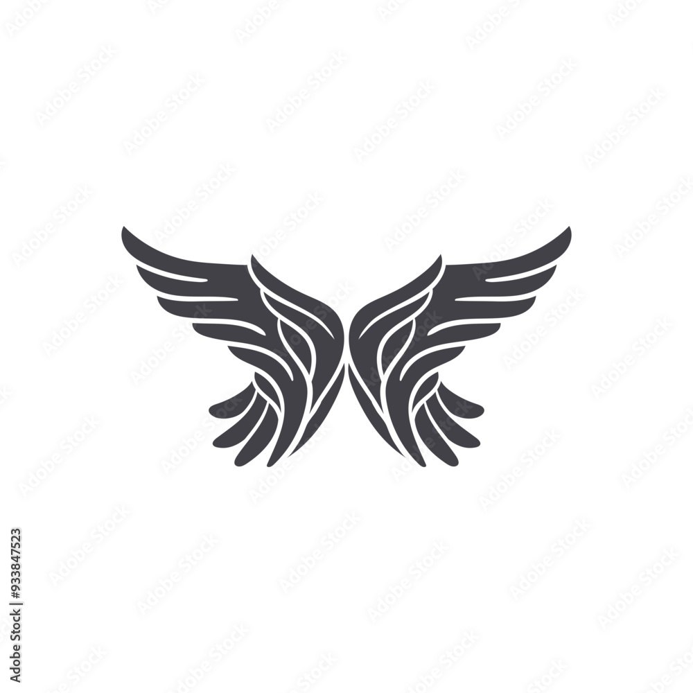 Wings icon collection. Bird wings, angel wings elements. Vector illustration Wings icon collection. Bird wings, angel wings elements. Vector illustration
