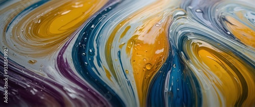 Swirls of color blend with the taste of crisp white wine. photo