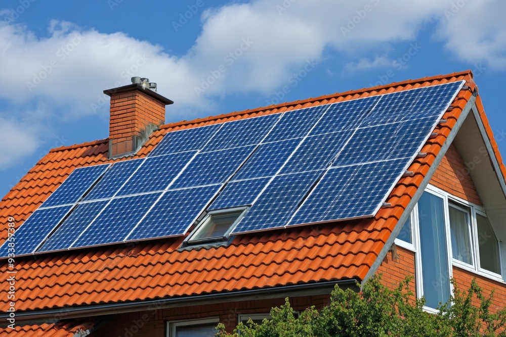 roof with solar energy panels with generative ai roof with solar energy panels with generative ai
