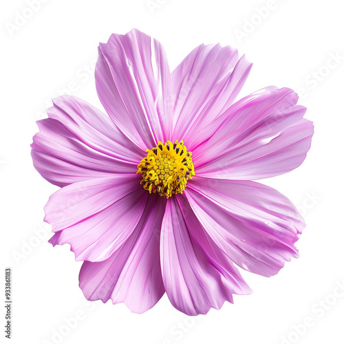 Pink cosmos flower isolated on transparent background
