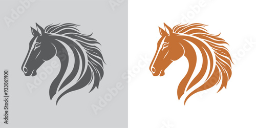 Horse simple logo illustration template design