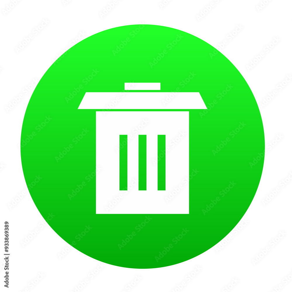 trash bin icon vector simple design illustration 